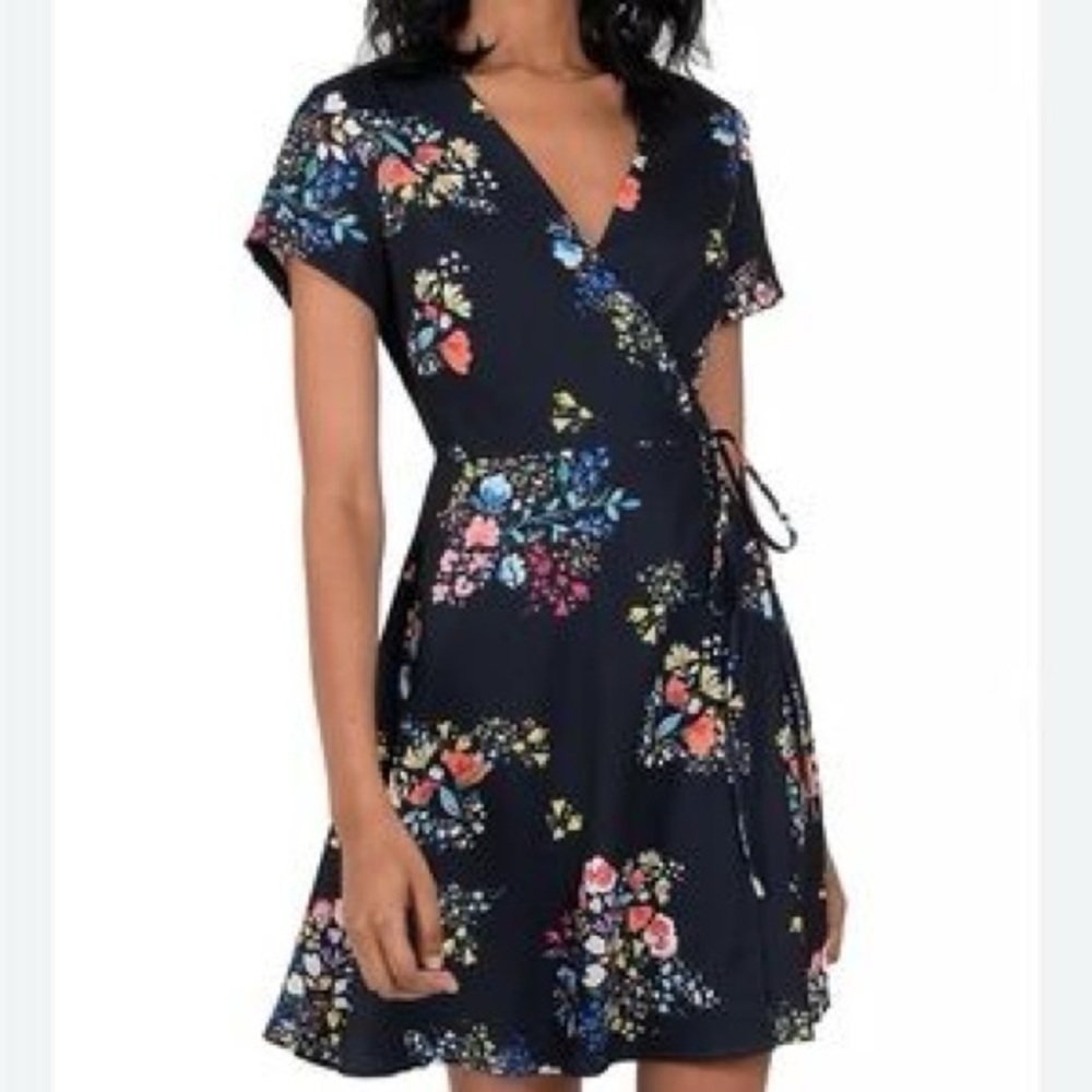 Molly Bracken Floral-Print A-Line Fit & Flare Dress Sz Small